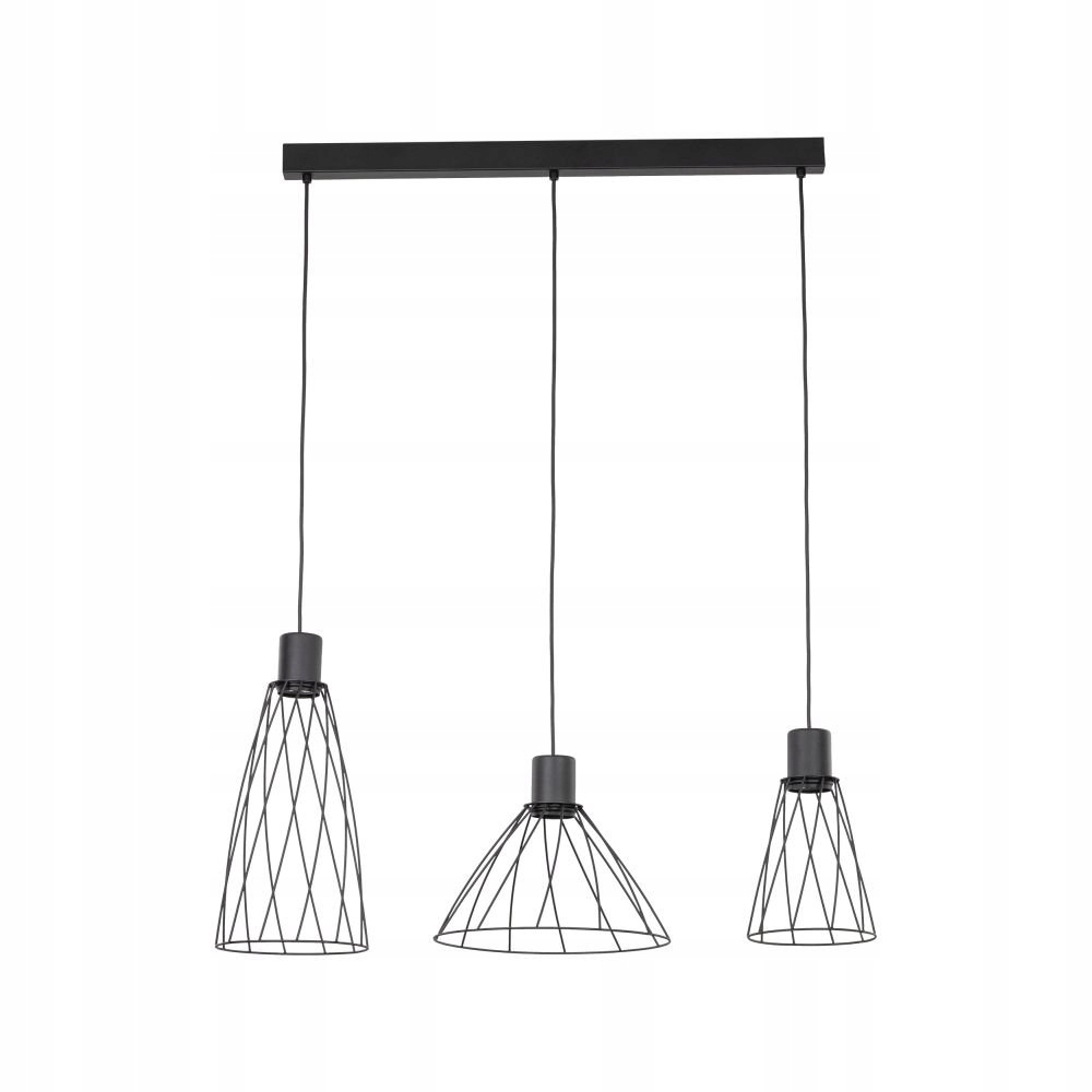 Černá závěsná lampa Modesto s geometrickým akcentem nad stůl Tk Lighting