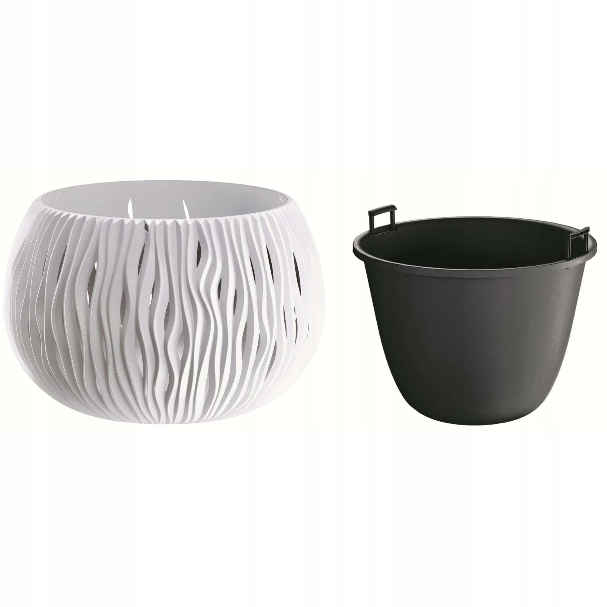doniczka BOWL SANDY 29x19 - biały — 5