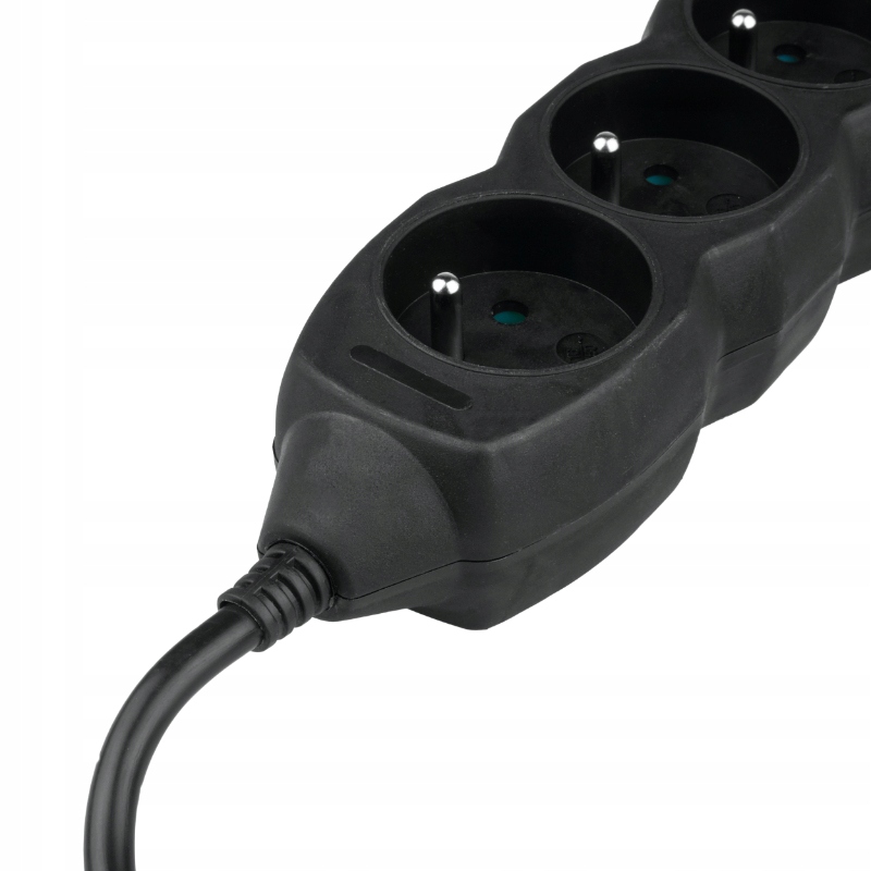 Przedłużacz 3 gniazda, czarny, 5 m Marka DPM