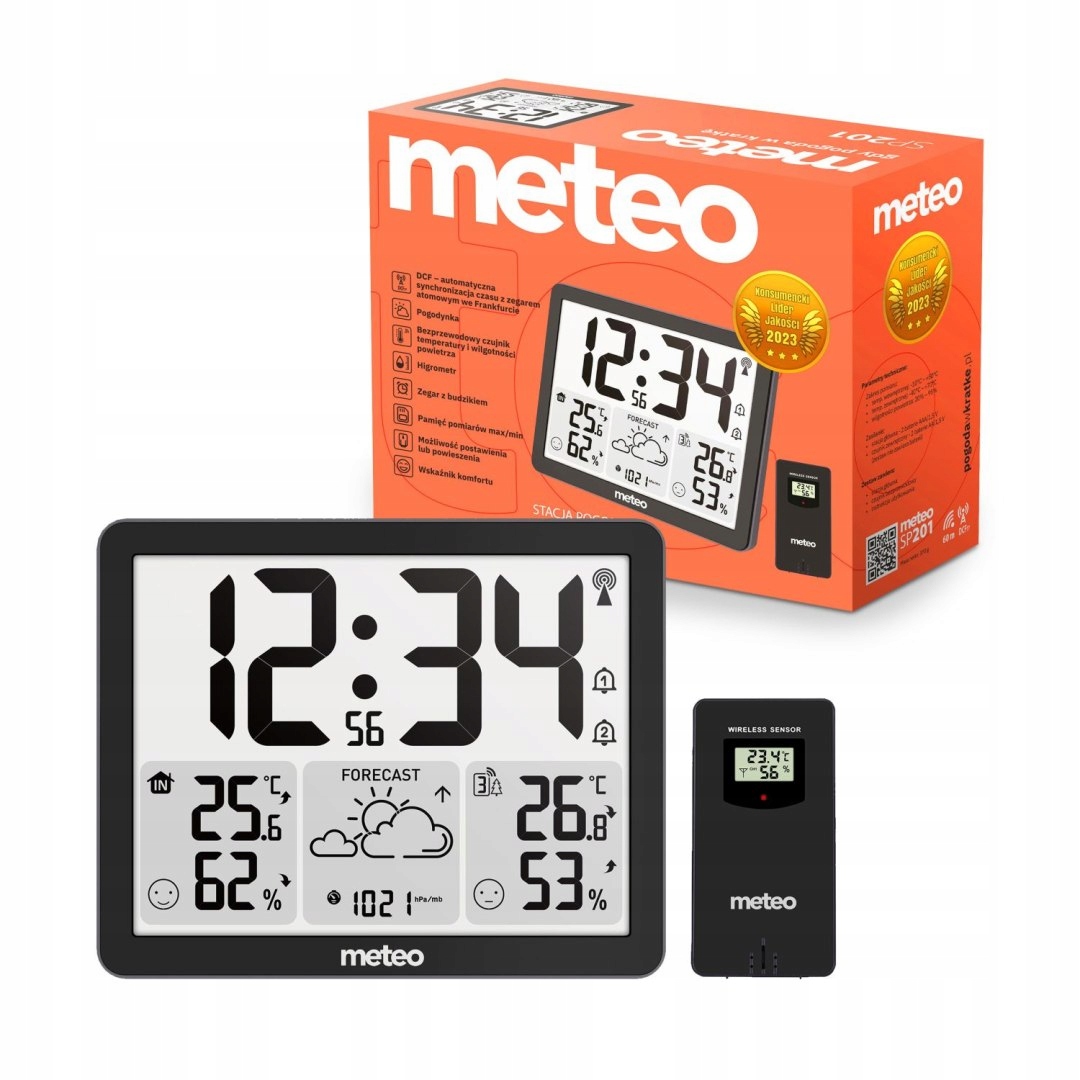 Stacja Pogodowa Z Dcf Meteo SP201 Z Pogodynka