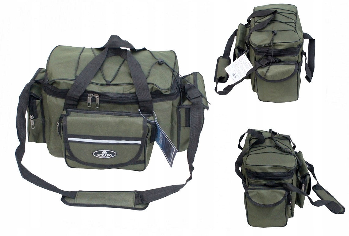 Mikado Torba Wędkarska – Pojemna, Kieszenie, Pasek Odblaskowy