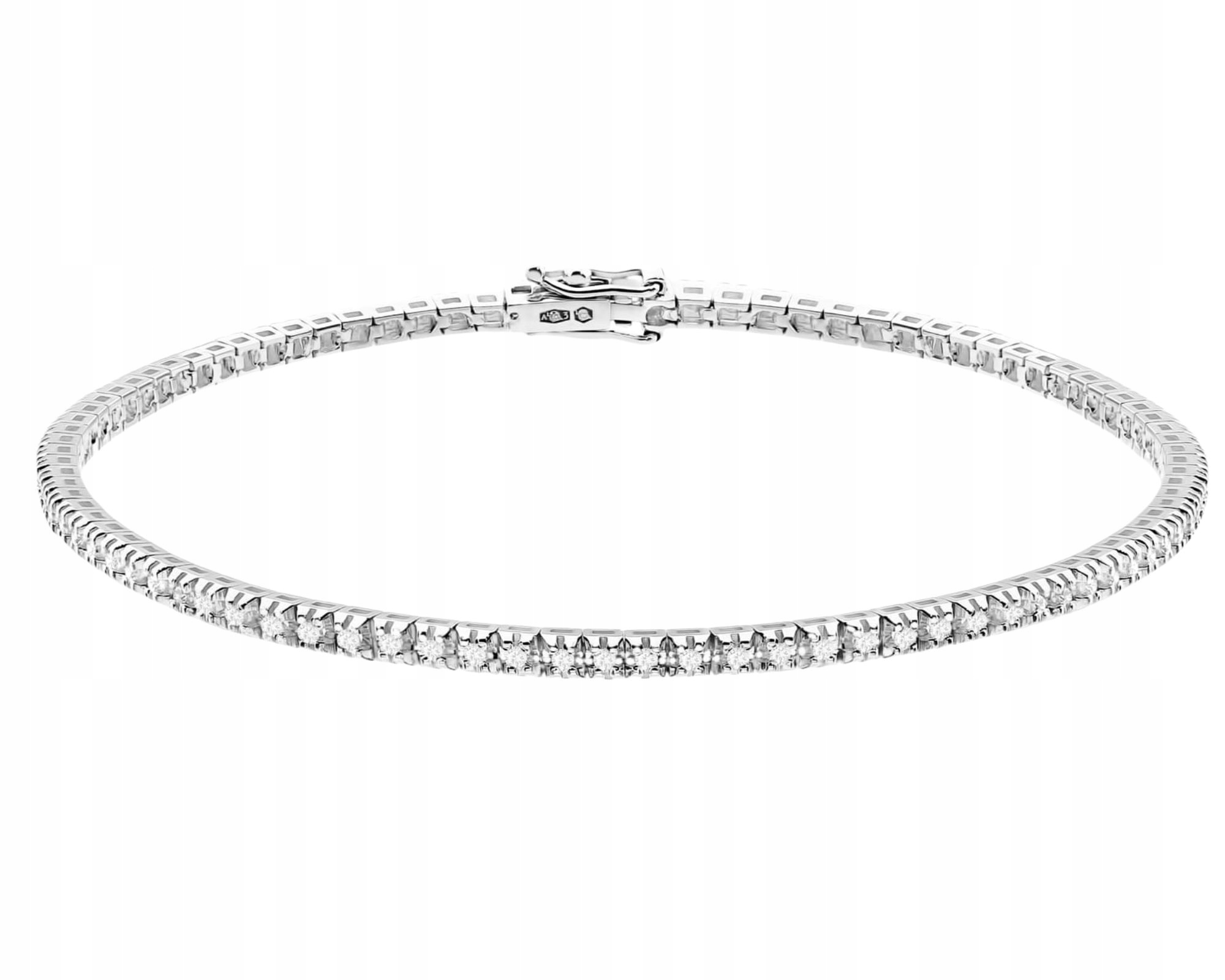 Náramek Z Bílého Zlata S Laboratorními Diamanty Zlato 585 Dárek