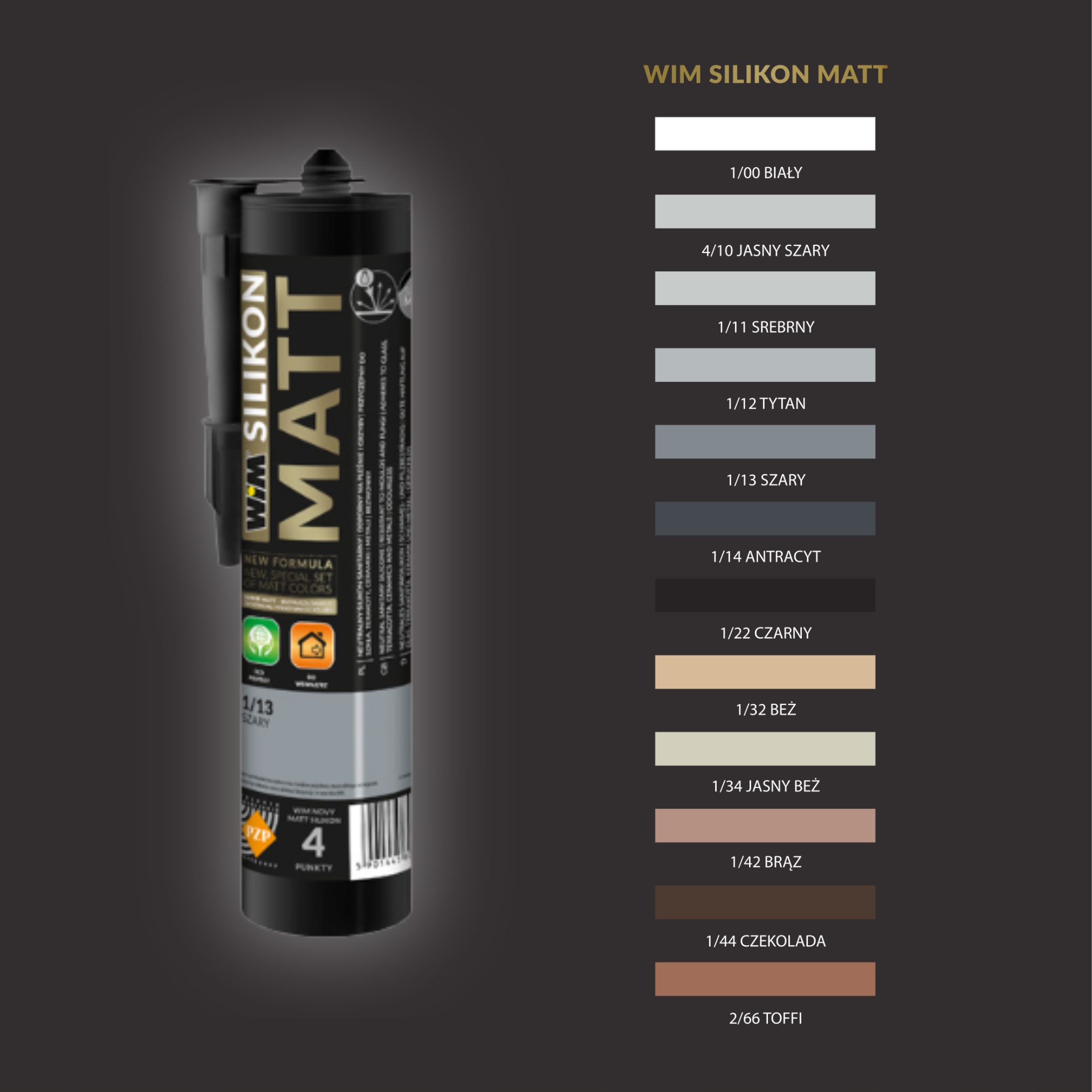 2 x Wim Matný silikon 2/66 Toffi 300 ml