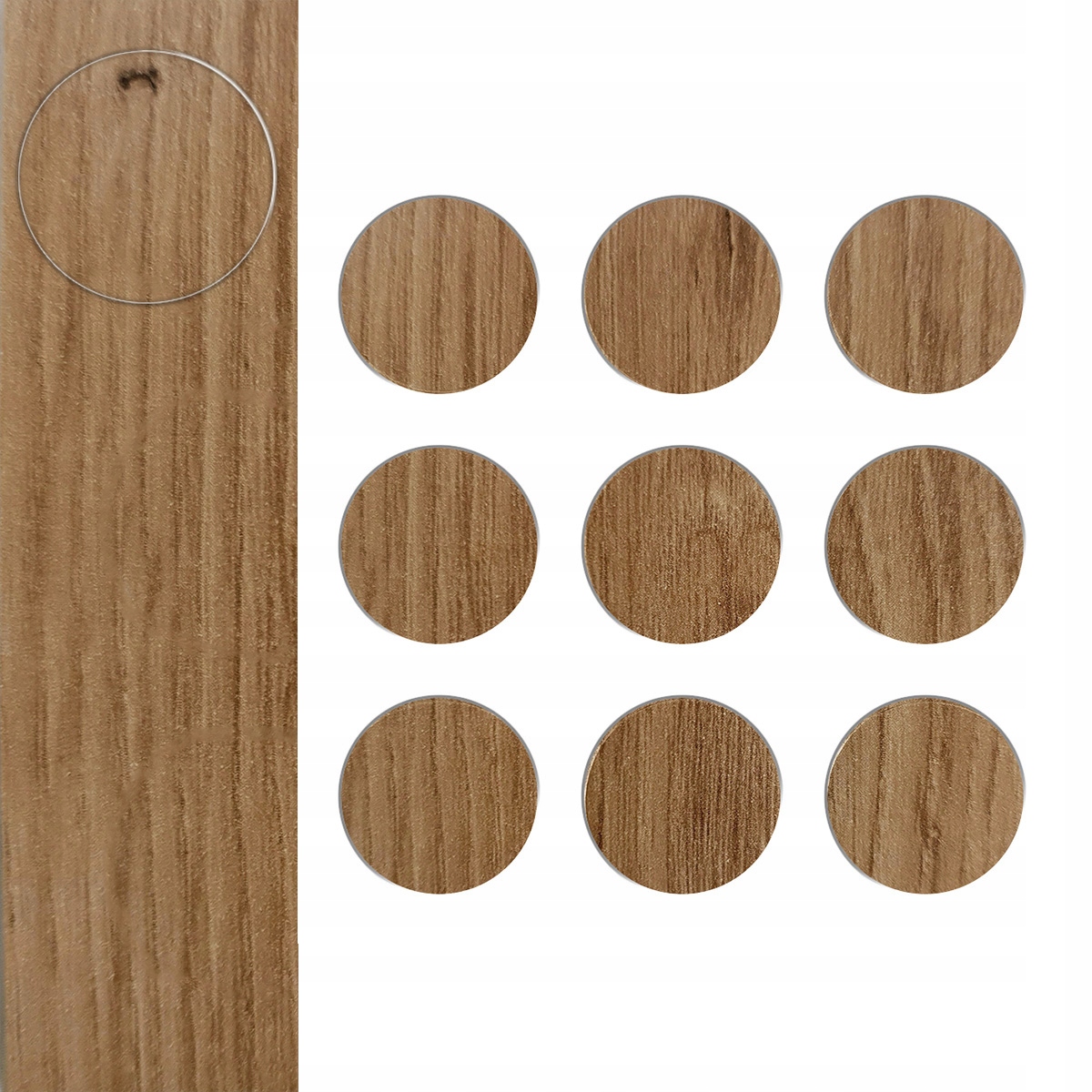 Zaślepki Meblowe DĄB ARTISAN Samoprzylepne fi 20mm Maskowanie Otworów 9szt