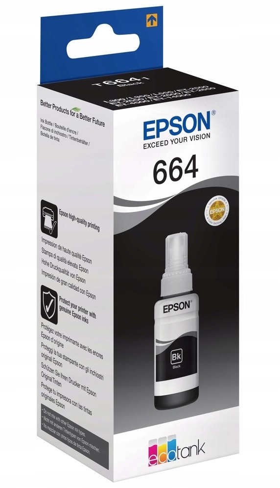 TUSZ EPSON 664 Black T6641 oryginał czarny