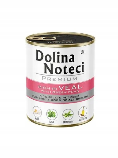 5 x Dolina Noteci Premium bohatá na telecí maso se zeleným hráškem 800 g