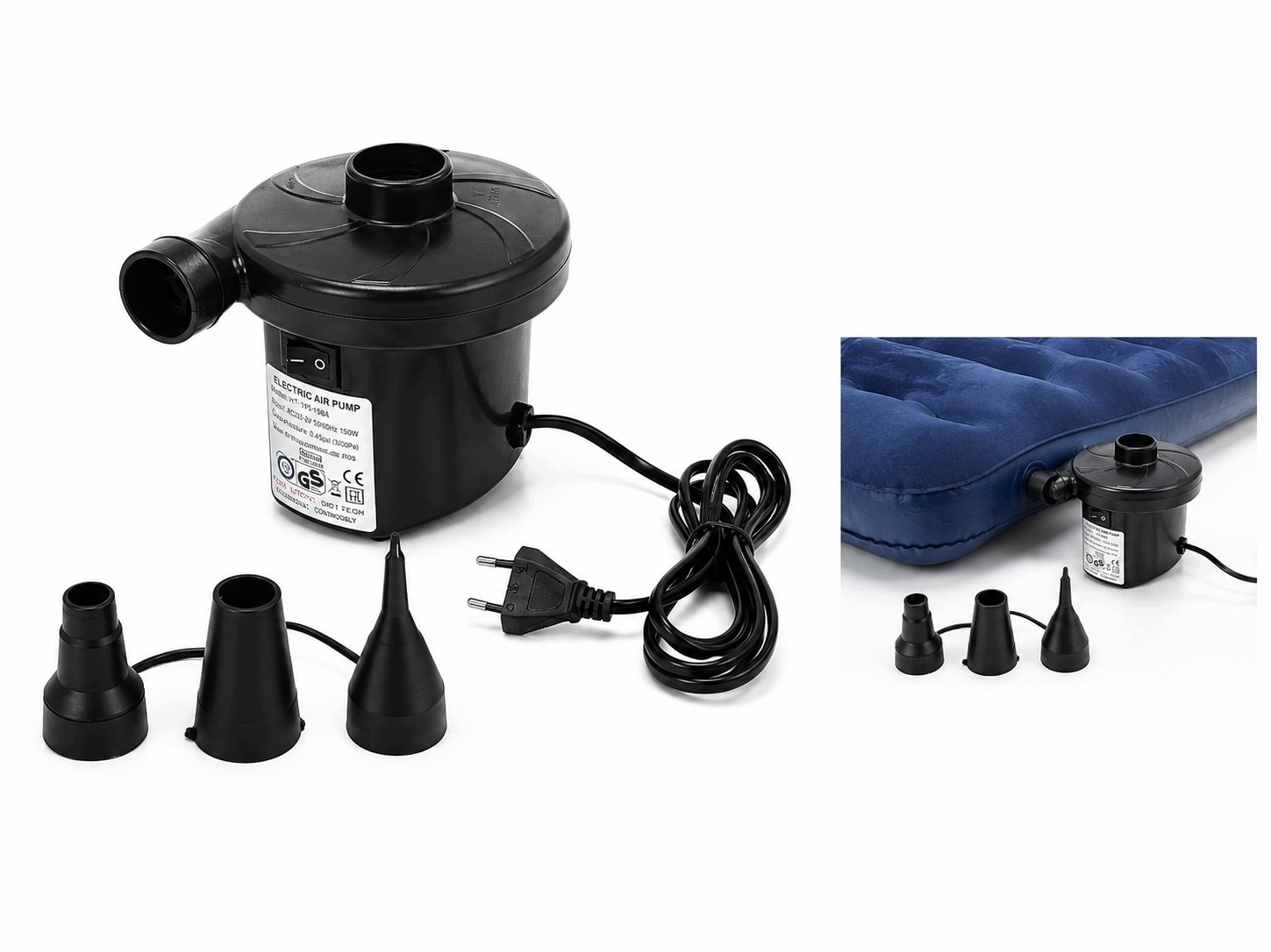 Elektryczna Pompka Do Materacy 230V 150W Uniwersalna