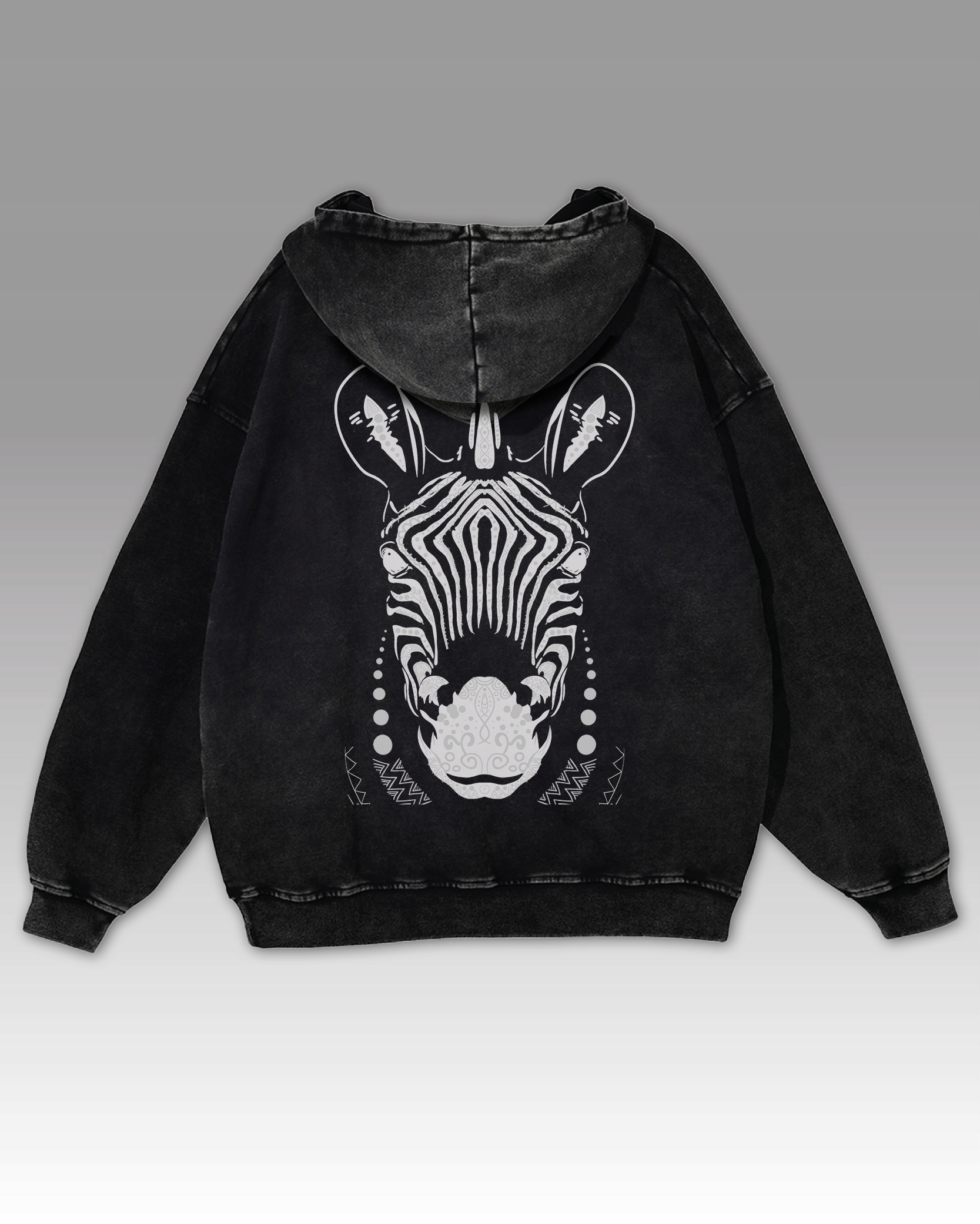 Mikina Zebra Safari Divoká příroda Exotická Zebra Černá L