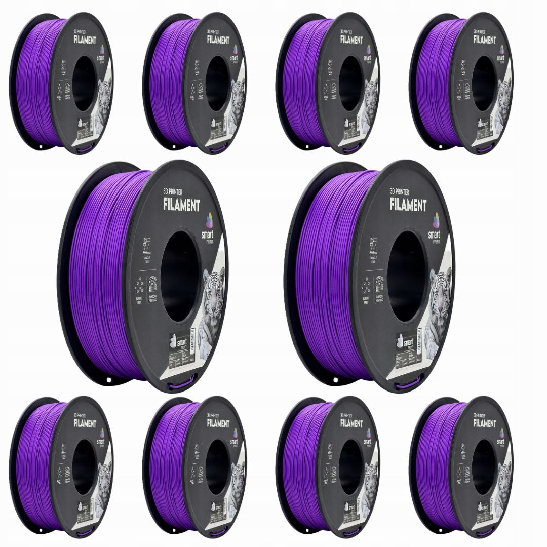 10 x Filament Pla+ Purple Fialový Smart Print 1,75 mm 1000 g 3D tlačiareň