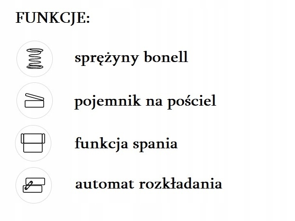 Narożnik MON rozkładany z funkcją spania rogówka Orientacja uniwersalna
