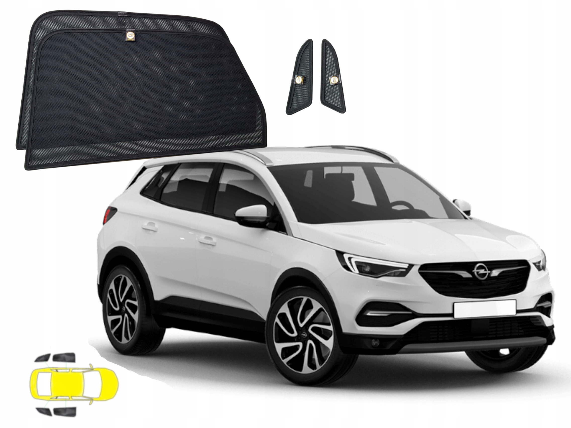 Sluneční clony pro vůz Opel Grandland jsou perfektně přizpůsobené