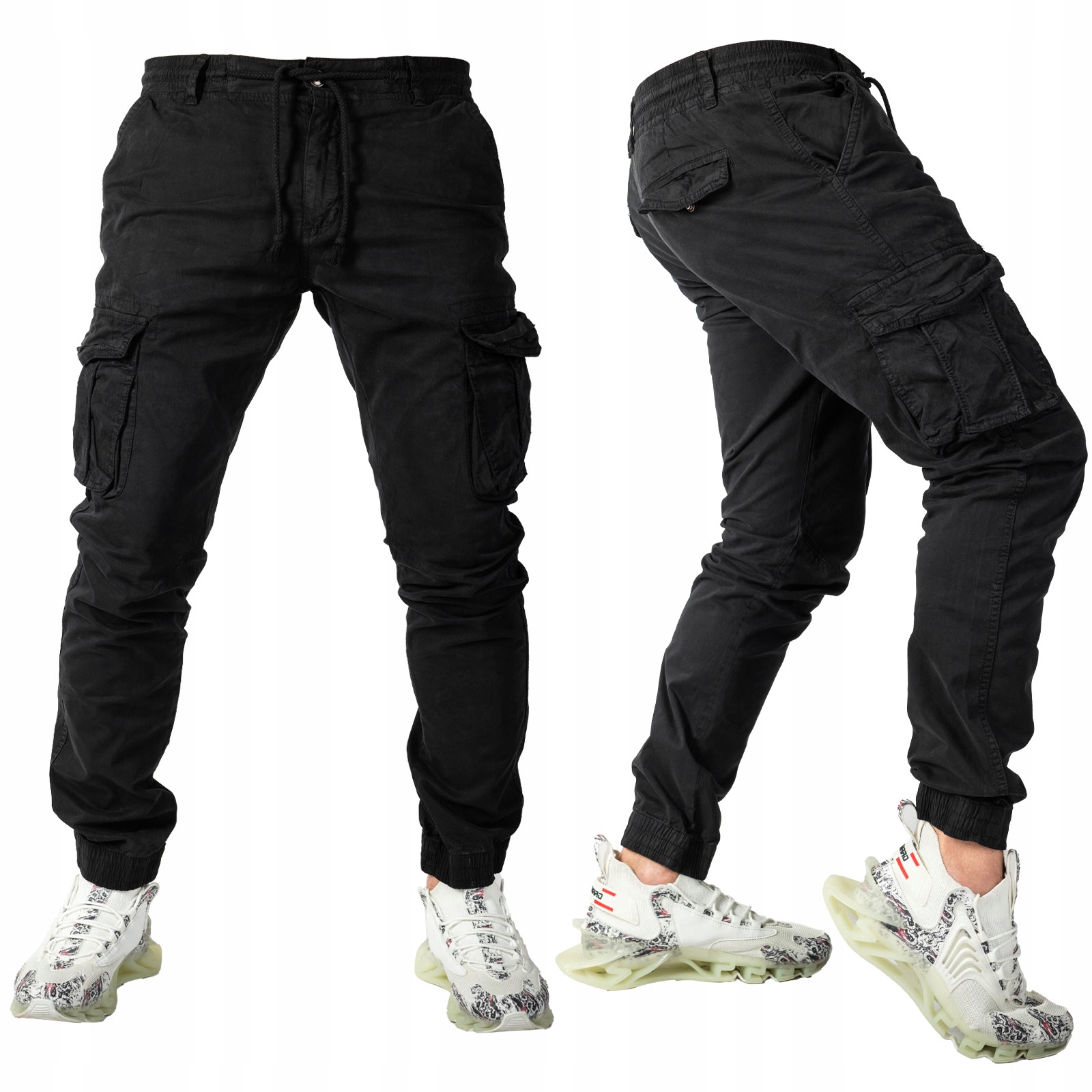 Pánské kalhoty Joggery kapsáče černé Firlej vel. 29