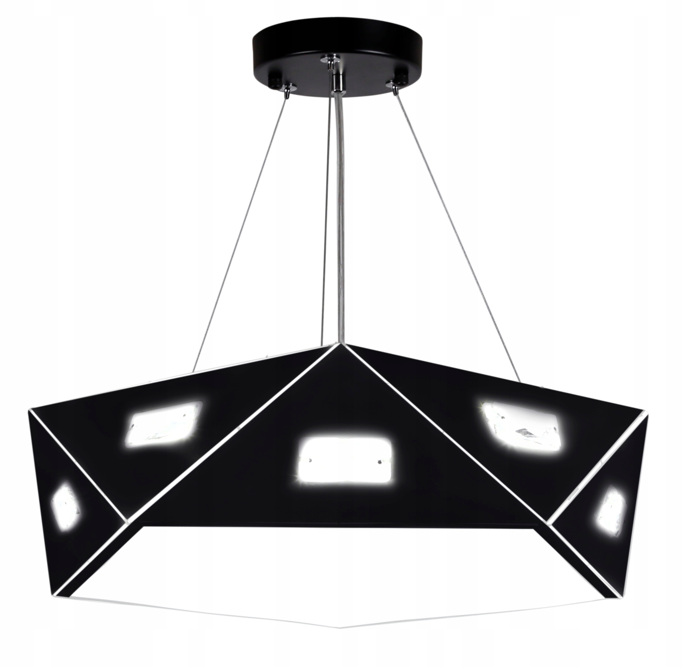 Závesná Lampa Nemezis 42 3X40W S Žiarovkou, Čierna