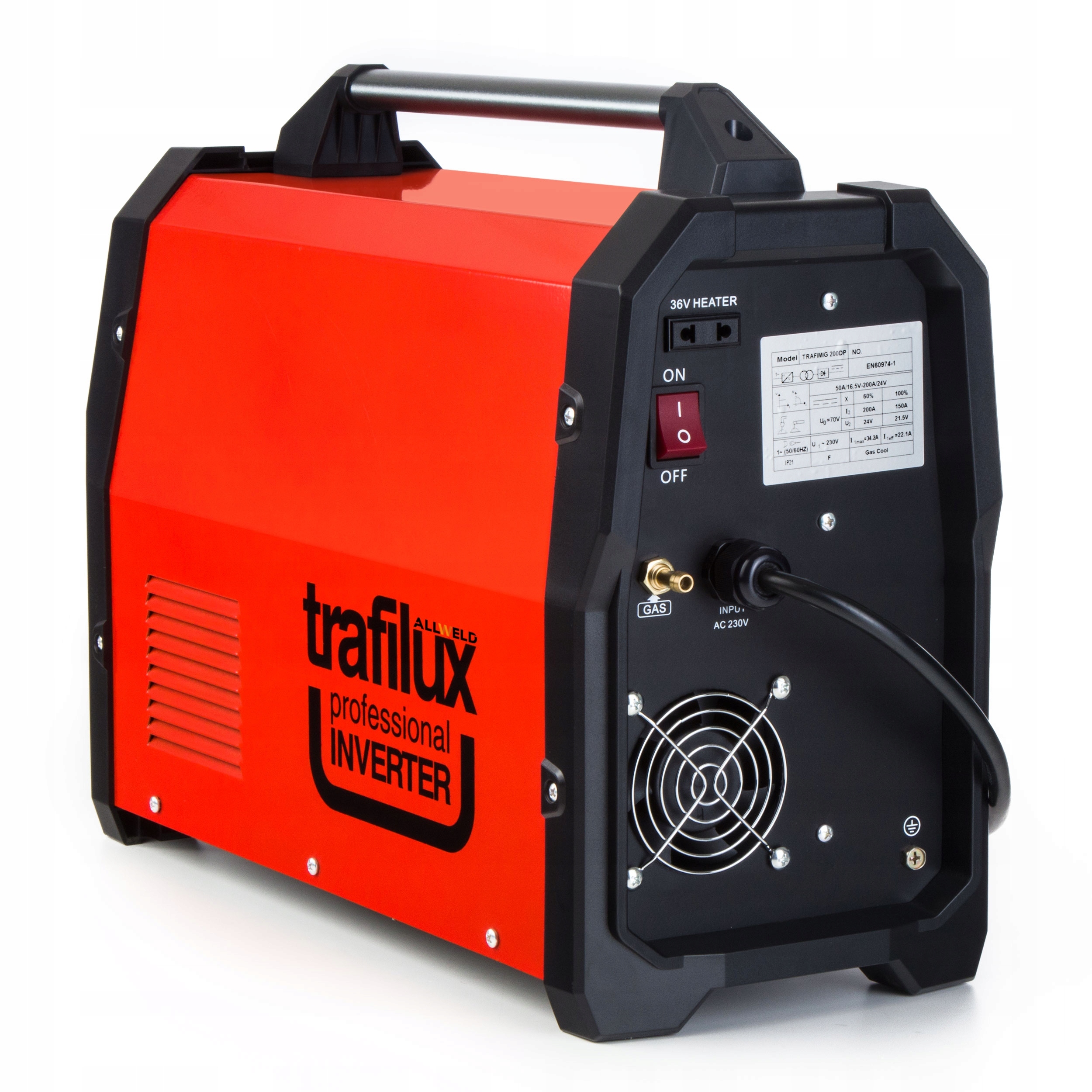 SPAWARKA INWERTOROWA INWERTER TRAFILUX MIG 200 DUAL PULS MMA TIG SYN 200A Czas cyklu pracy 60%