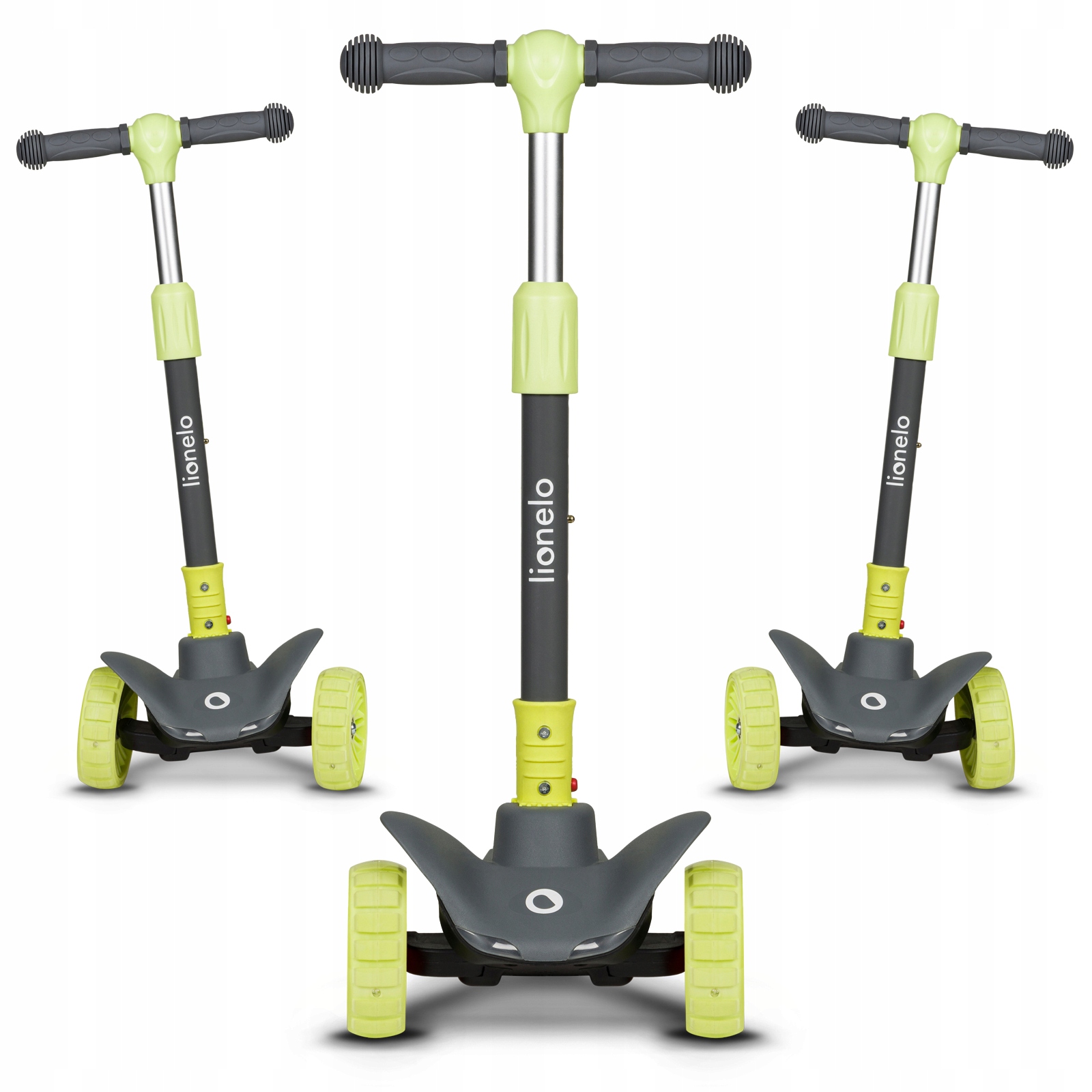 LIONELO TIMMY HULAJNOGA BALANSOWA TRÓJKOŁOWA ŚWIECĄCY PODEST LED GREEN 50kg Liczba kół 3