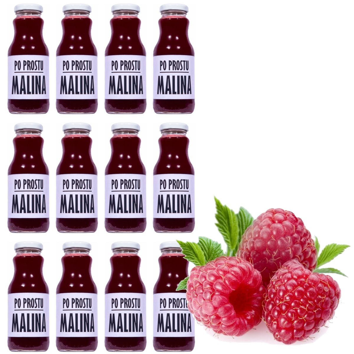 Levně Malinový malinový džus Malina 250 ml x 12
