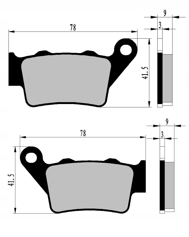 KLOCKI HAMULCOWE TYŁ YAMAHA XT 660 Z TENERE 08-15 Producent Nistal
