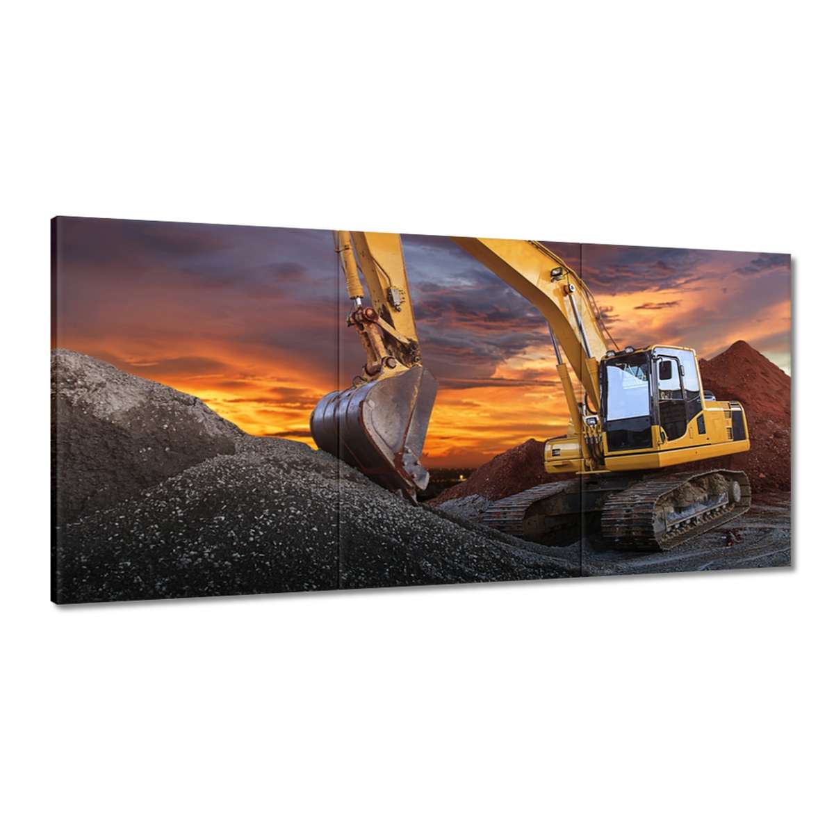 Obrazy 180x90 Stavební bagr Stavba