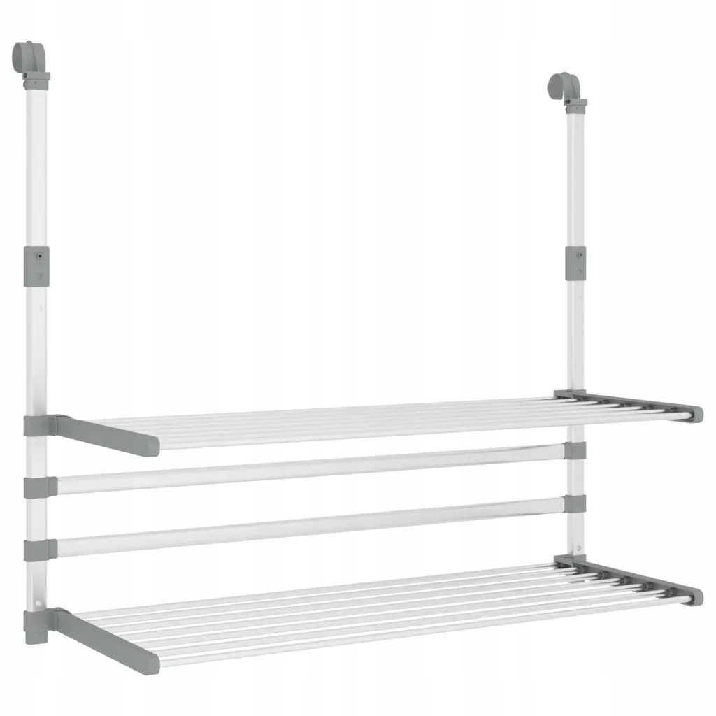 Levně vidaXL Sušák balkonový na prádlo, 89x25x(60-95) cm, hliník