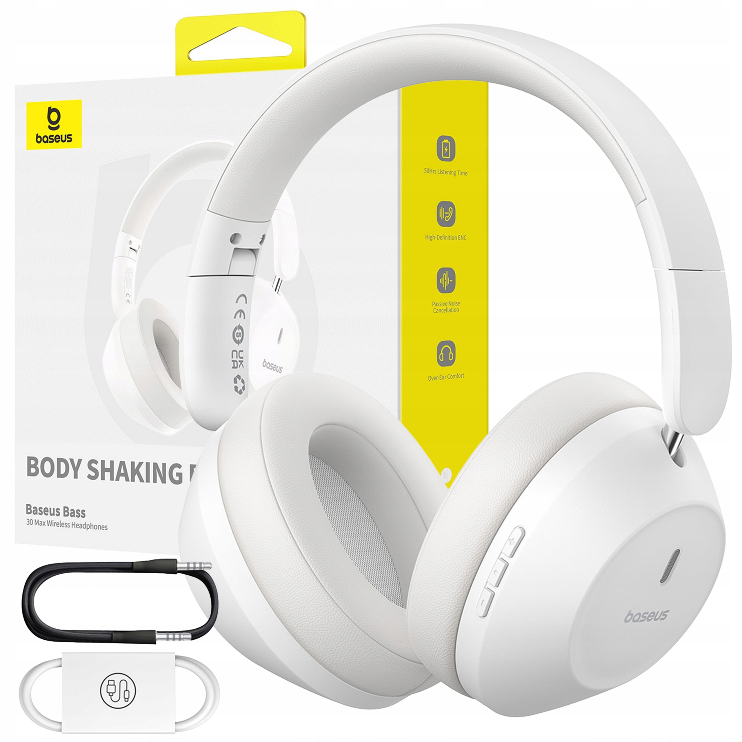 Baseus Bezdrátová Sluchátka Do Uší Bluetooth 5.3 S Mikrofonem Usb-c 50 H