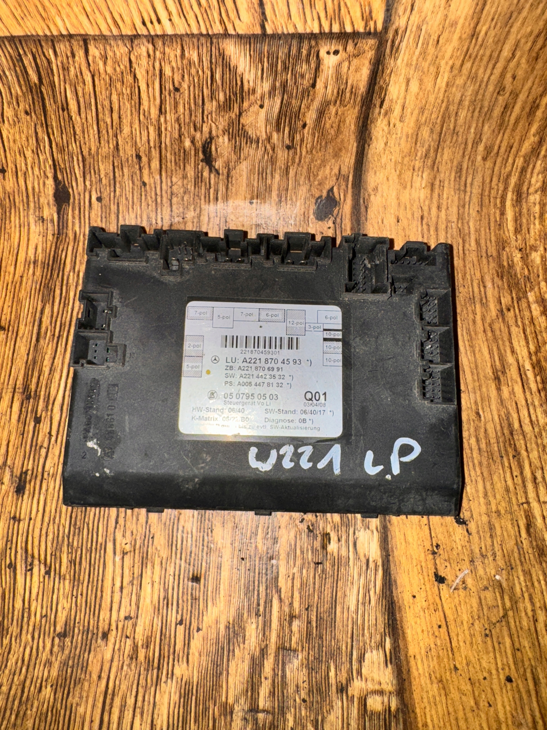 MERCEDES W221 MODUŁ STEROWNIK DRZWI LEWY PRZÓD