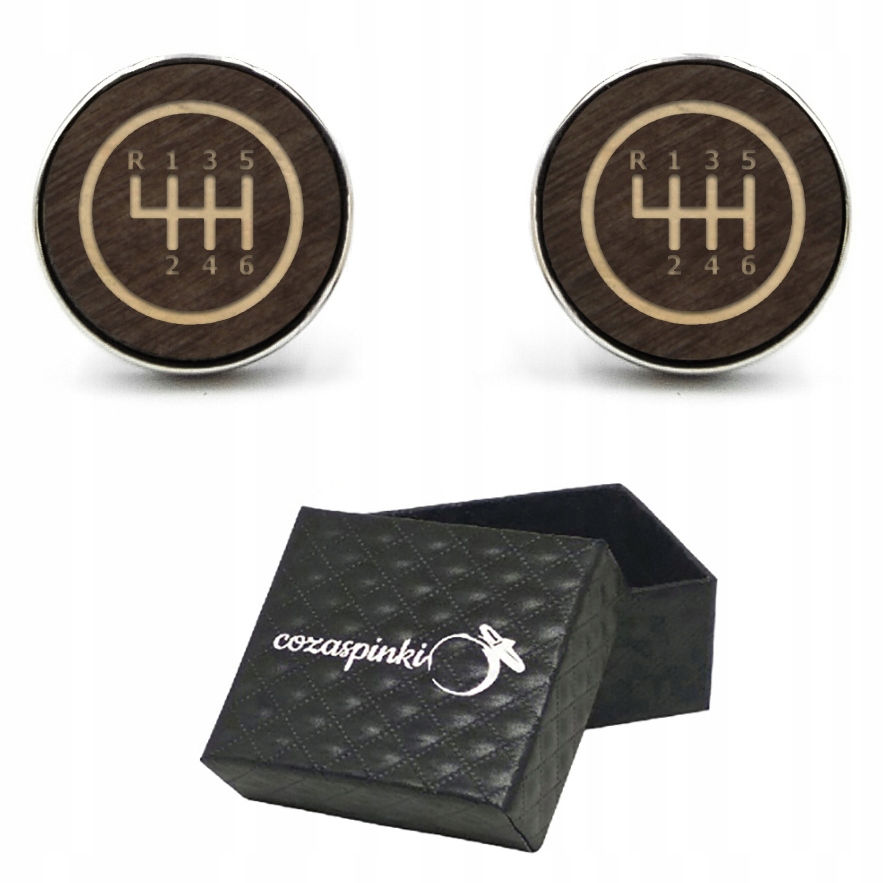 

Spinki do mankietów z grawerem Skrzynia Biegów