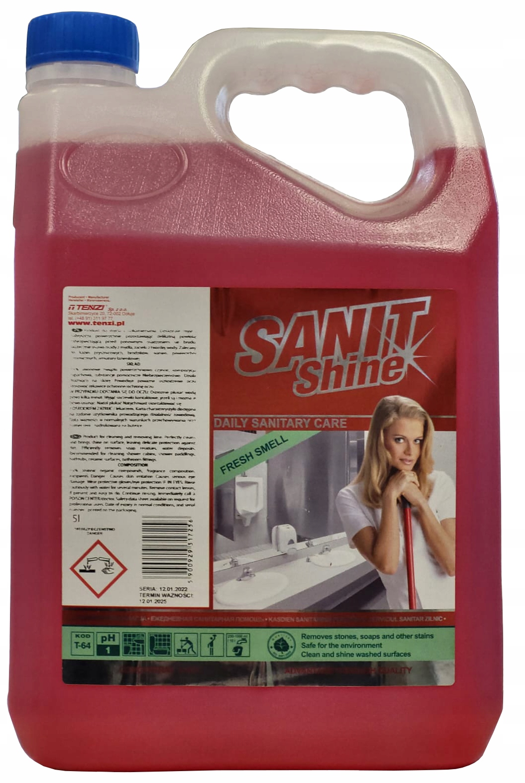 Levně Tenzi – Sanit Shine – Čištění Armatury – 5 L