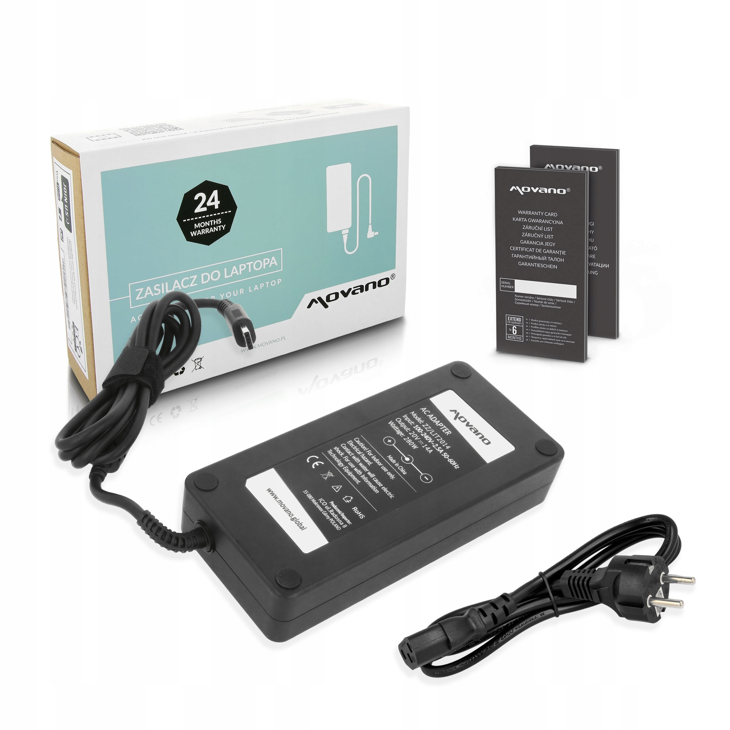 Zasilacz ładowarka do laptopów Msi 20V 14A 280W