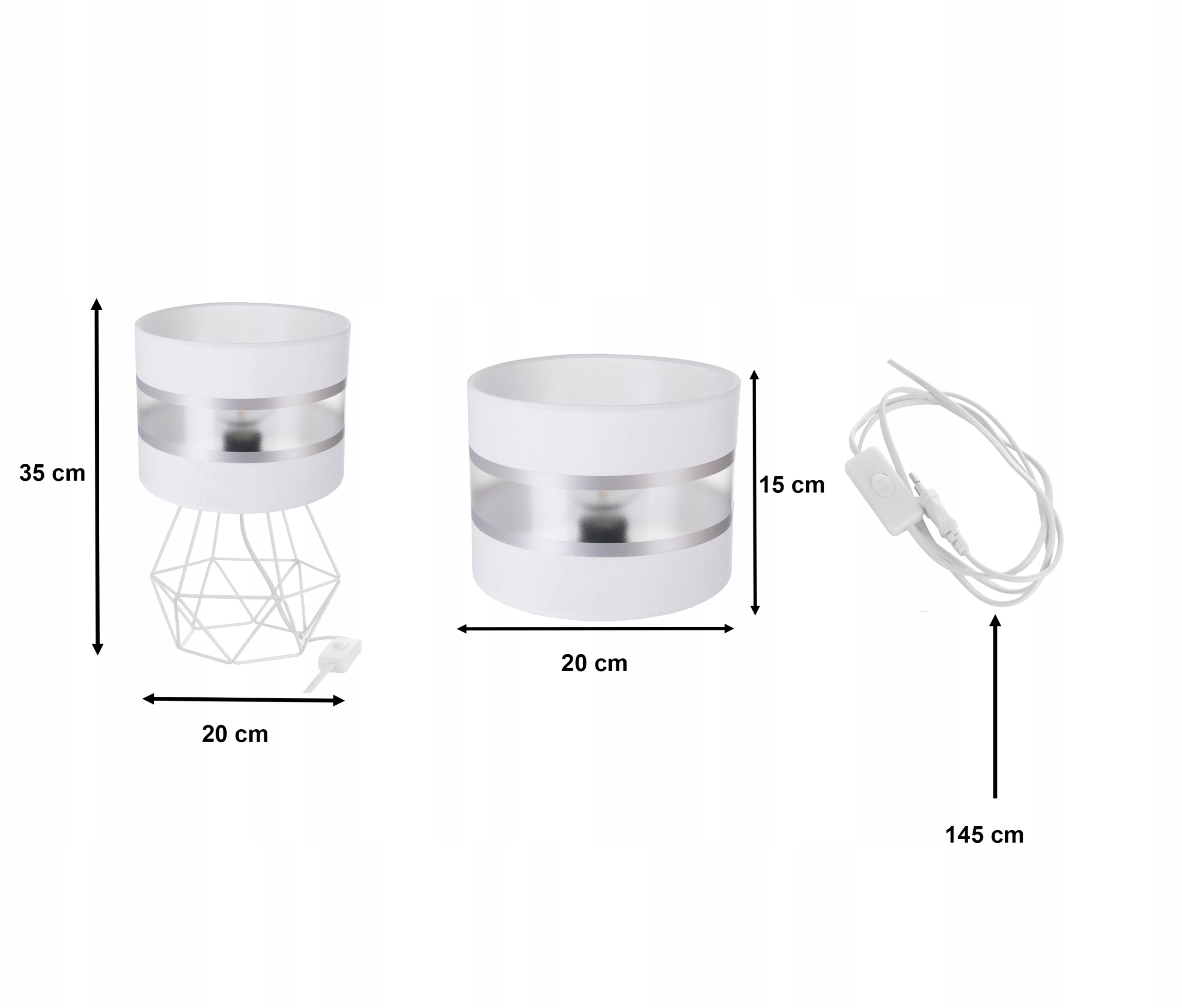 LAMPKA NOCNA STOŁOWA BIURKOWA NOWOCZESNA ABAŻUR Marka INECT