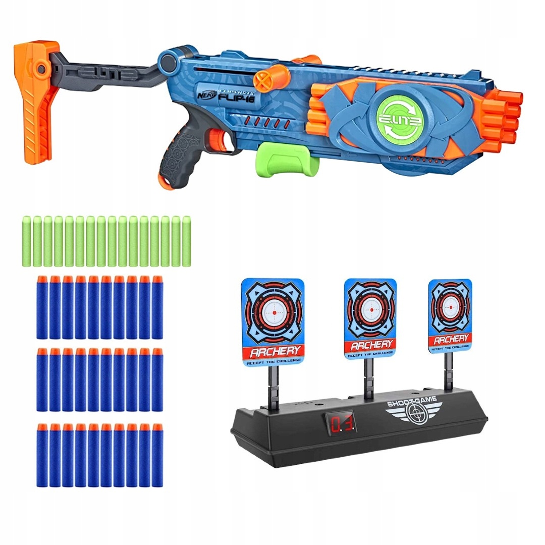 

Nerf Flipshots FLIP-16 F2551+TARCZA Elektr+strzał