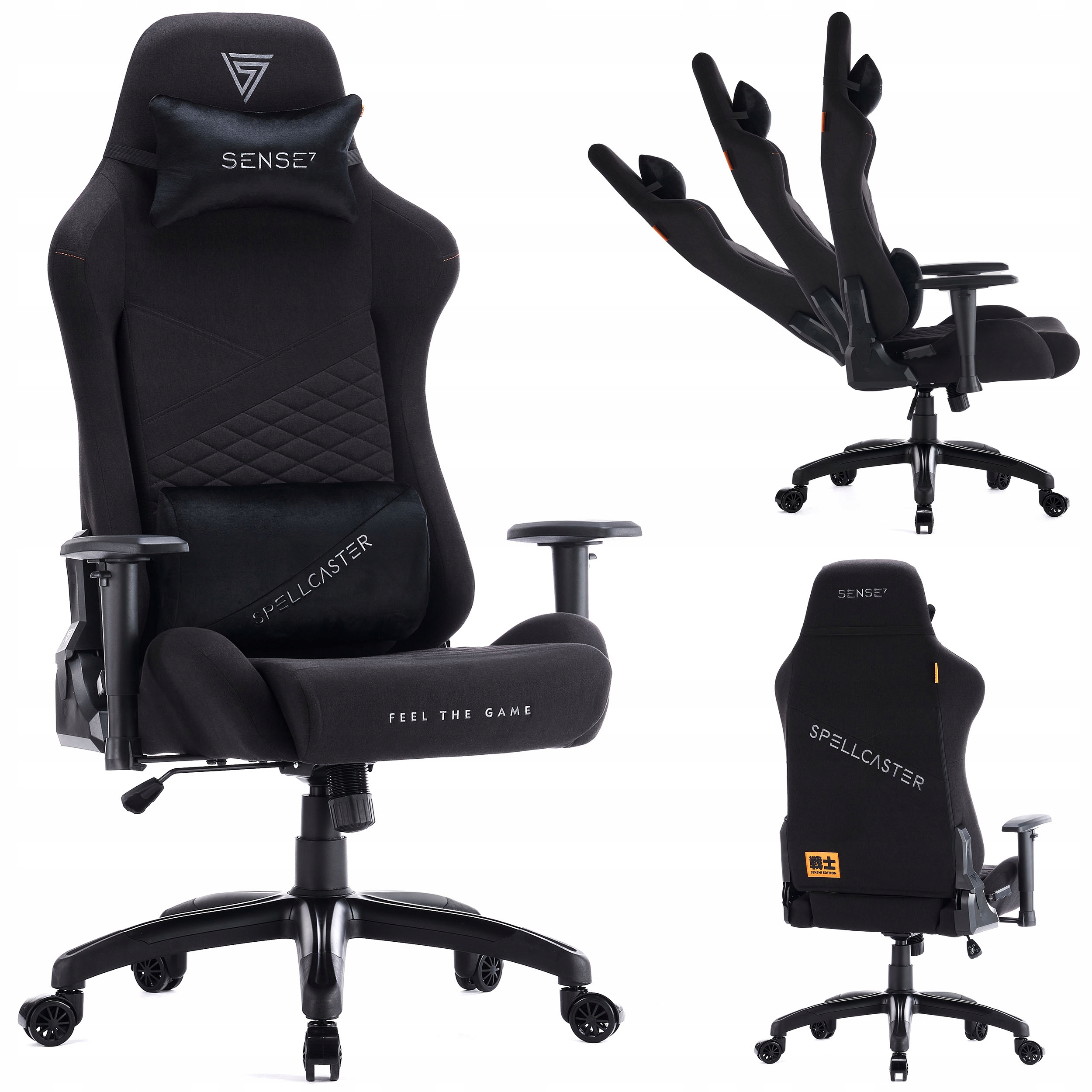 Fotel Biurowy Obrotowy Materiałowy Kubełkowy Regulowany do Biura Sense7