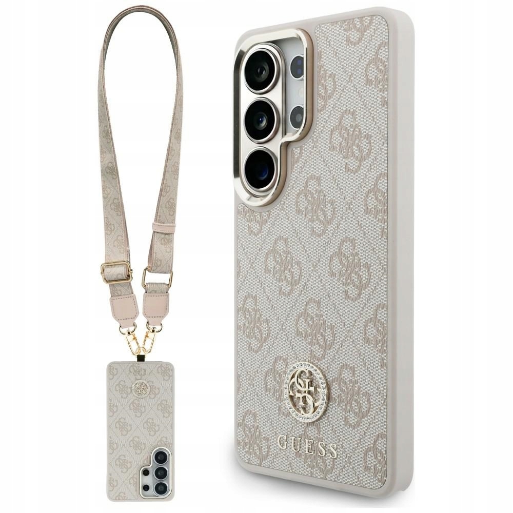 Sada Pouzdro vodítko Guess 4G Big Rhinestone Triangle Strap MagSafe