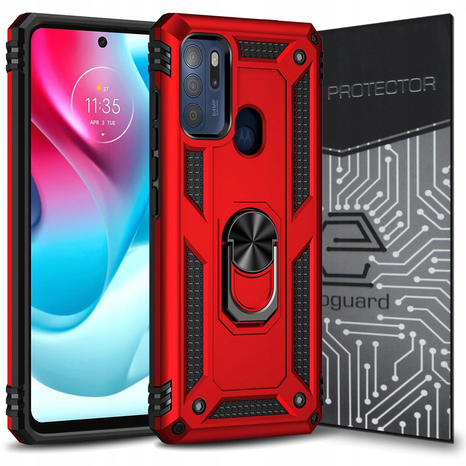 

Case Etui Pancerne+szkło do Motorola Moto G60S