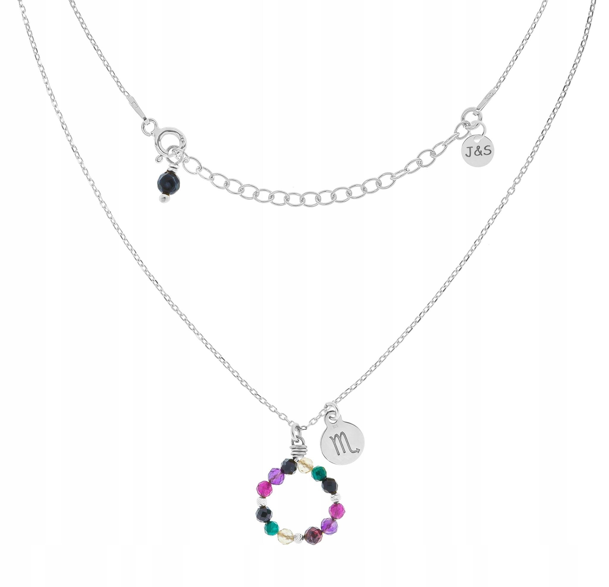 Náhrdelník Znamení Zvěrokruhu Škorpión Achát STŘÍBRO0 925