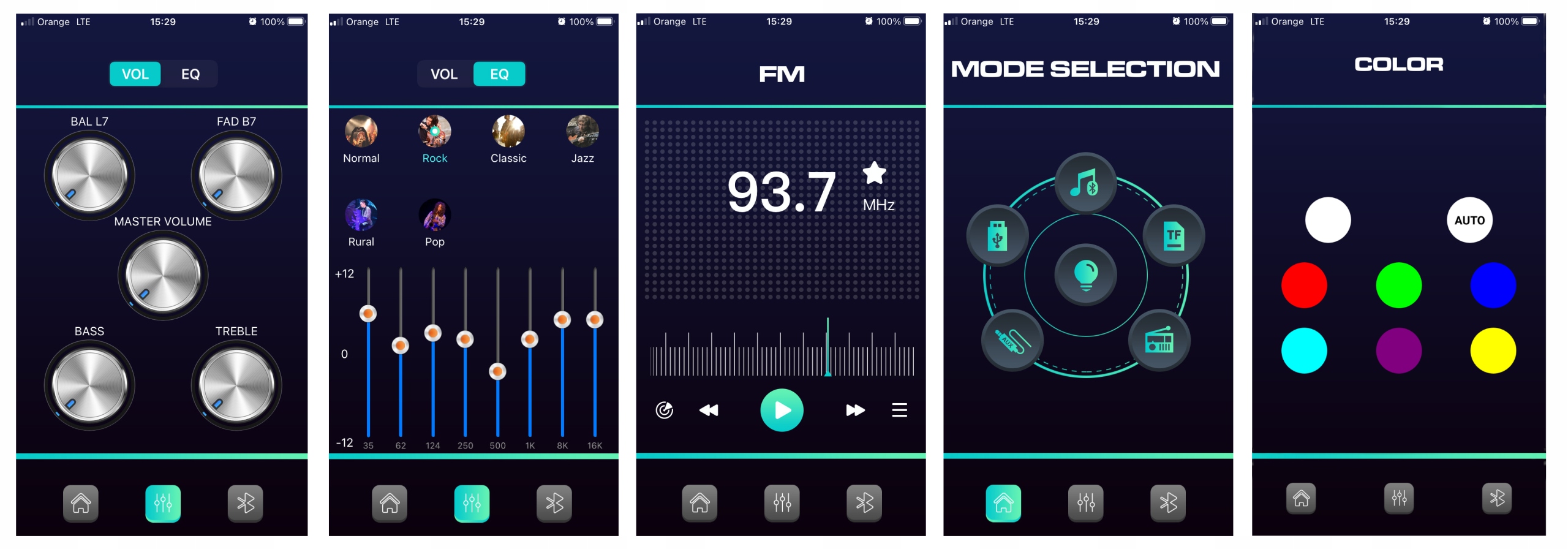 RADIO SAMOCHODOWE 1-DIN BLUETOOTH USB SD RDS KOLORY PILOT ZESTAW Montaż 1-DIN