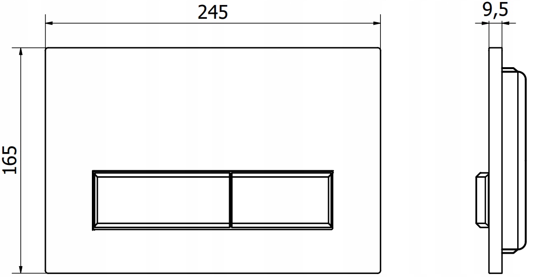 PRZYCISK WC FENIX 09 do GEBERIT UP320 BIAŁY MATOWY CHROM Marka Mexen