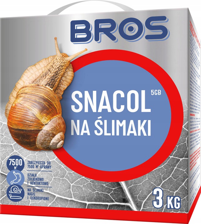 Snacol 5GB Bros 3 Kg Zwalcza Ślimaki w Ogrodzie Skuteczna Ochrona Roślin
