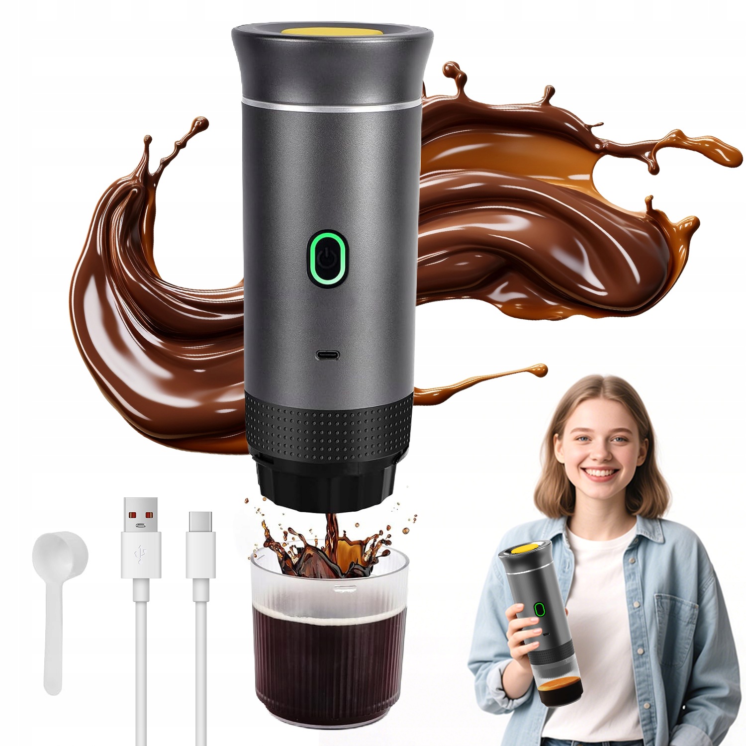 Přenosný Kávovar Usb, Rychlé Uvaření Vody A Multifunkčnost