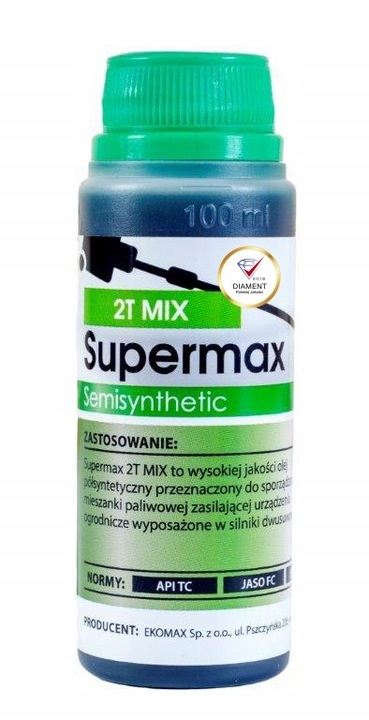 

Olej do silników Supermax 2T 100 ml zielony