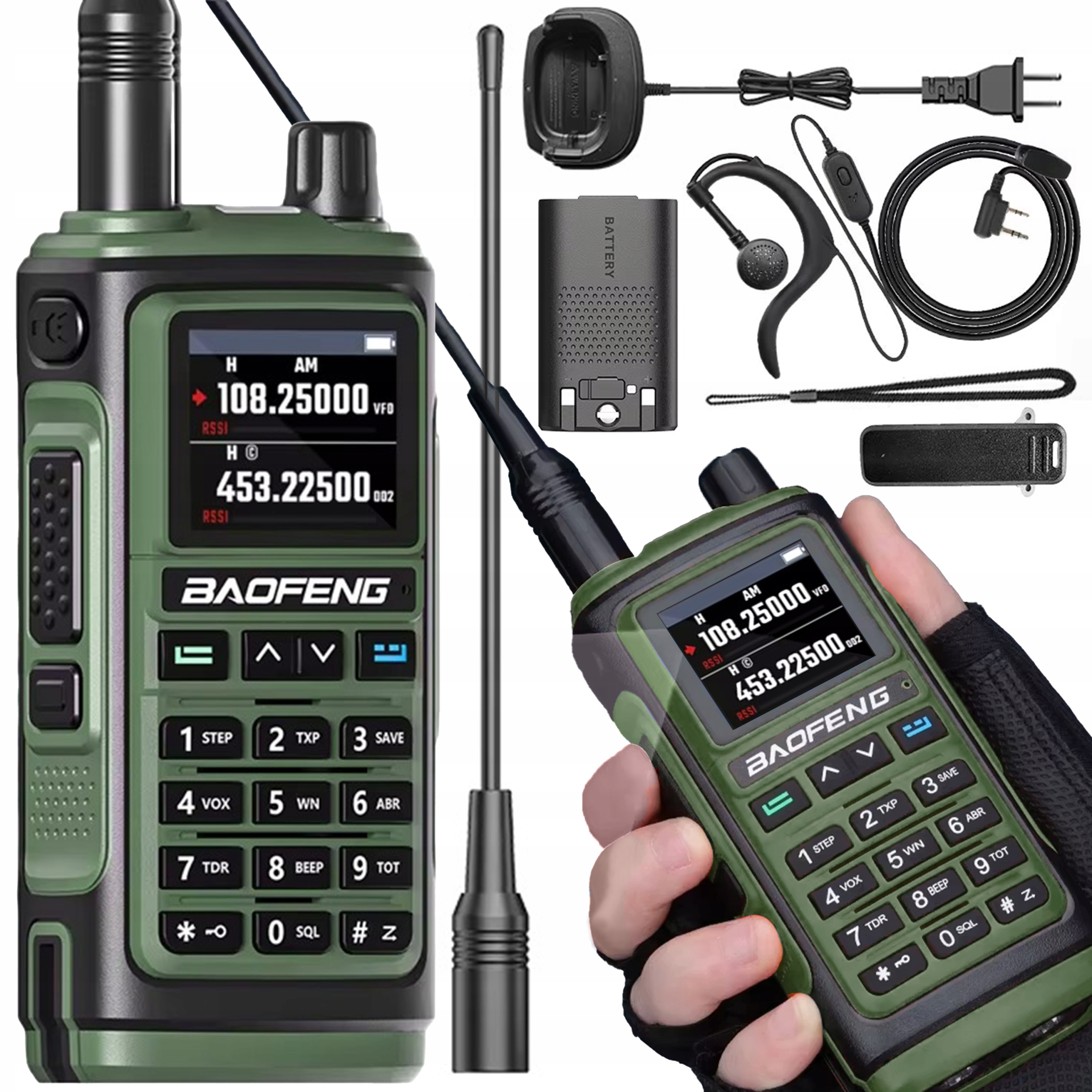 Vysílačka radiotelefon Baofeng WAV-TR1 Vysílačka Pmr Vhf Uhf Usb-c