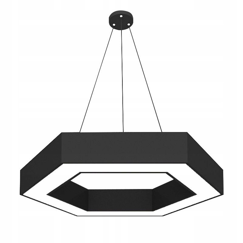 Zdjęcia - Żyrandol / lampa Modern Lampa Led wisząca sufitowa liniowa żyrandol  Loft heksagon 72W CCD 