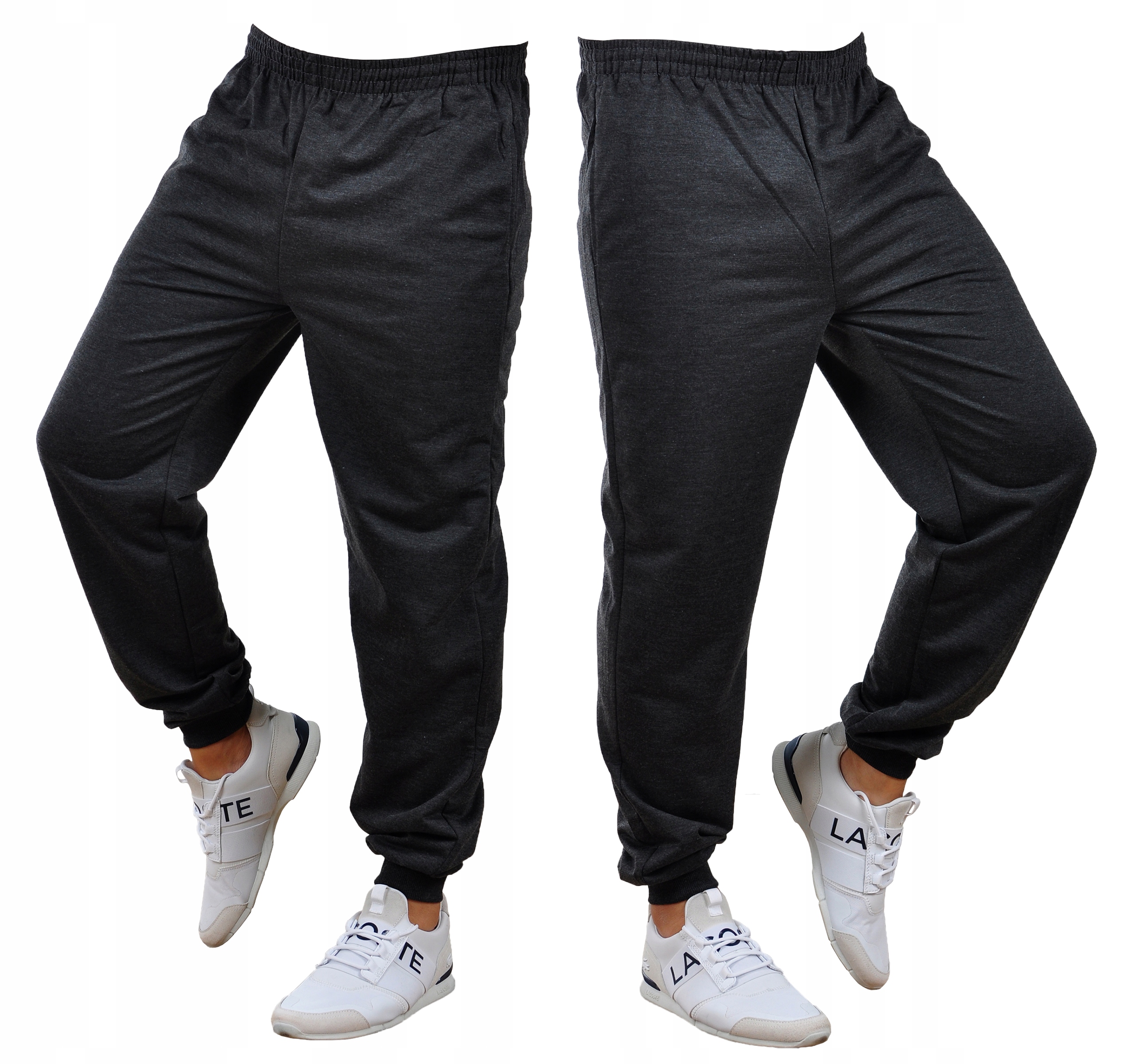 Y406 r XXL MĘSKIE SPODNIE DRESOWE JOGGERY GŁADKIE