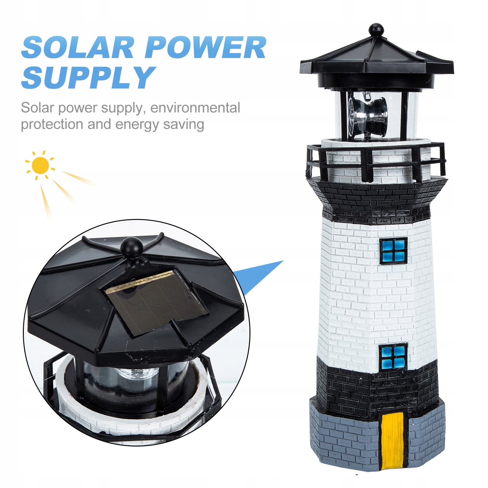 C LAMPA OBROTOWA SŁONECZNA Z AKUMULATOREM Marka bez marki