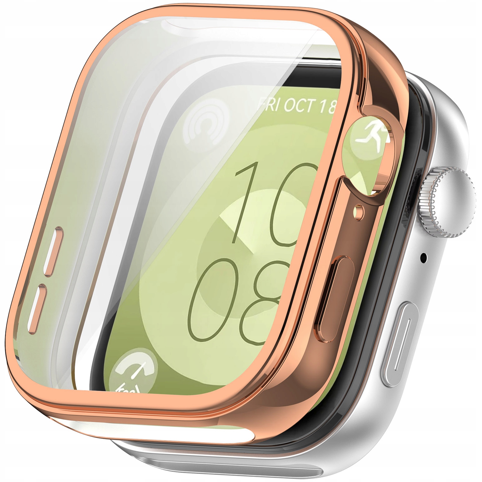 ETUI OBUDOWA 2W1 Z OSŁONĄ NA EKRAN DO HUAWEI WATCH FIT 3 - RÓŻOWE ZŁOTO