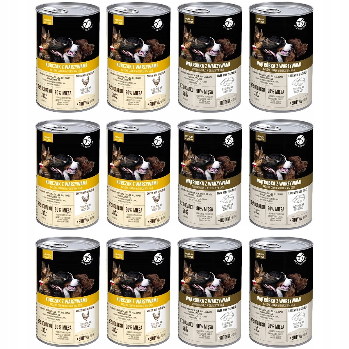 Levně Pet Republic Krmivo S Kuřecím Játry A Zeleninou MIX Pro Psa 6x1250 g