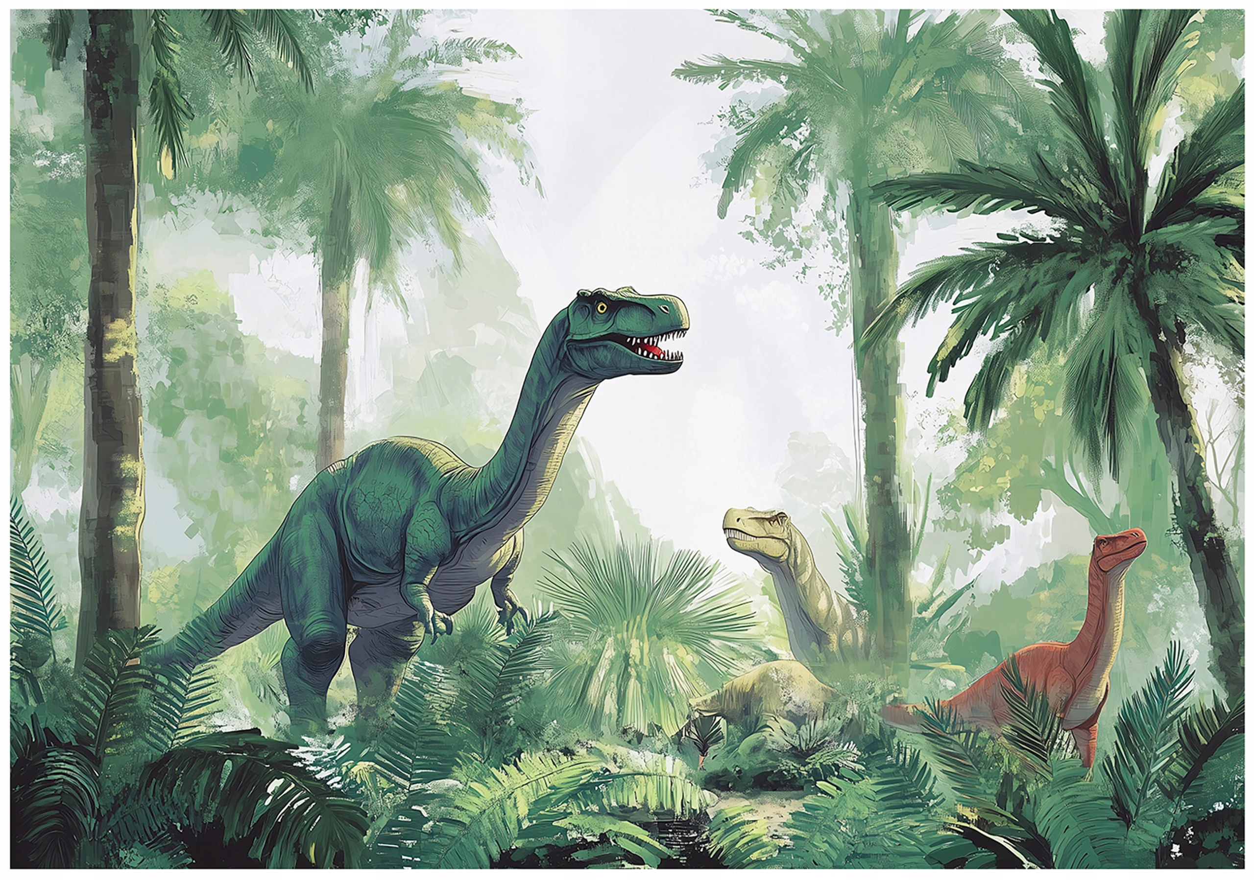 Tapeta Pro Děti Džungle 3D Dinosaurus Fototapeta Na Zeď 200x140