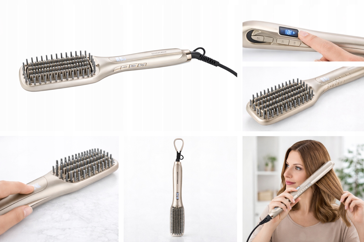 Narovnávací kartáč SilverCrest Shgb 50 C4 keramicko-keratinový 210°C