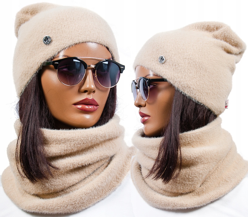 

Alpaka Polski Komplet czapka beanie + Komin szalik