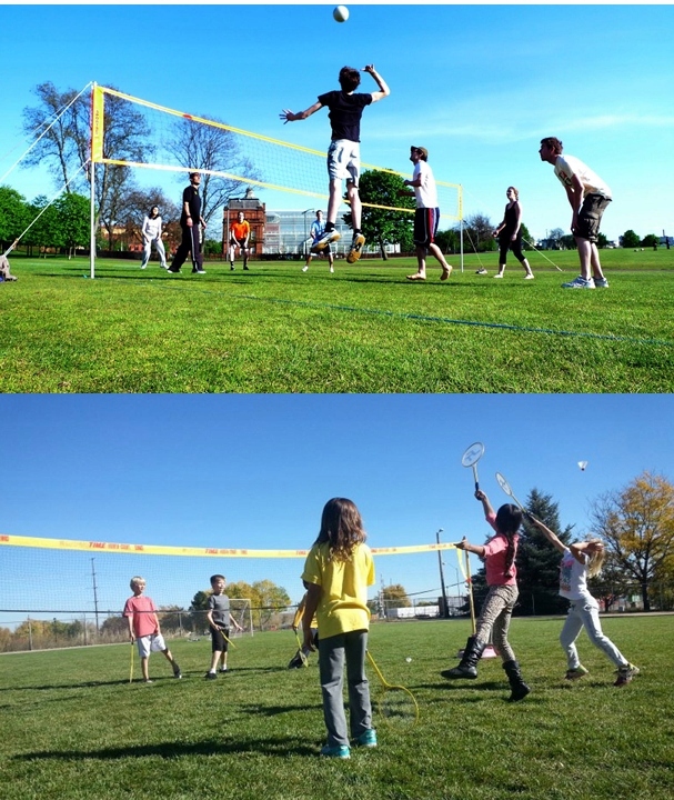 SIATKA DO SIATKÓWKI BADMINTONA 6M ZESTAW Z PIŁKĄ Model 3841