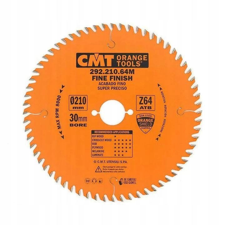 Cmt 292.210.64M Pila Kotoučová 210x30x2,8 Z=64 pro dřevo laminátových desek